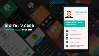Digital Business Card Template | Digital vCard Template - CoolGeek