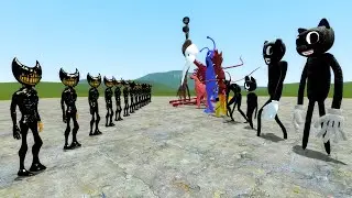 BENDY AND THE INK MACHINE VS TREVOR HENDERSON CREATURES!! Garry's Mod Sandbox