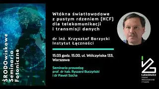 Włókna światłowodowe z pustym rdzeniem (HCF) dla telekomunikacji i transmisji danych