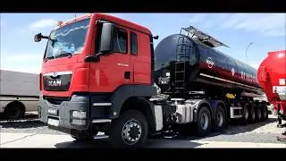 BONUM Off-road bitumen trucks with all-terrain tractors