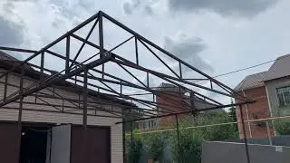 Навес под авто 70 м2