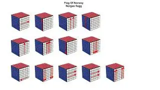How to Make Norway Flag on the Rubik's Cube