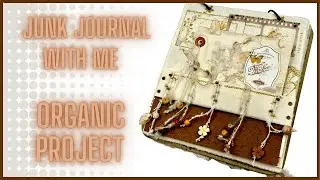 JUNK JOURNAL WITH ME  #4 ORGANIC PROJECT - POCKET WITH  BEAD DANGLES 