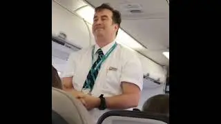 Clownish flight attendant