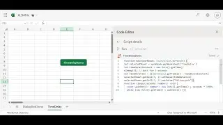 Adding a Time Delay to Office Scripts Code