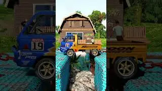 Tractor Tow Small Truck vs Gap Concrete 