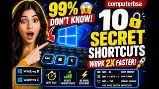 99% of Windows Users Don't Know These 10 Secret Shortcuts! 🤯⌨️ | Work 2X Faster on Windows 11 & 10 🚀
