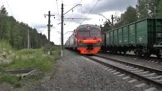 Электровоз ВЛ11-096/098Б, электропоезд ЭД4М-0200