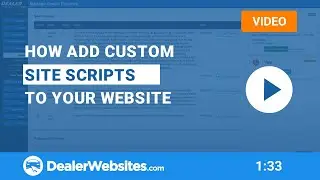 Add custom or 3rd party site scripts to your website