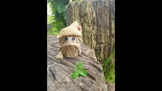 Сute Gnome made of Jute and Burlap