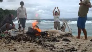 camping at the beach