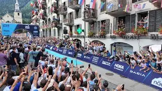Start of 100 miles UTMB race in Chamonix and finish od CCC