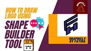How to draw logo using shapebuilder tool Adobe Illustrator|| Graphic Designer|| Graphicly
