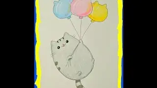 Как нарисовать КОТ ПУШИН.How to draw PUSHEEN CAT.
