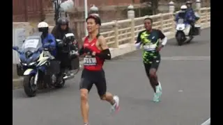 大阪マラソン 2025 ゴール付近（近藤亮太日本人トップ！）
