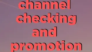 Channel checking ☑