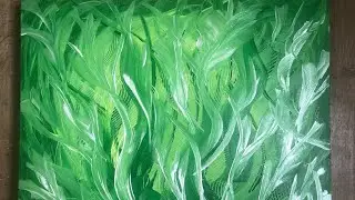 GREENS OMG 😳 SOMETHING COMPLETELY DIFFERENT FOR ME ACRYLIC ART EASY FLOW~ inspired @rinskedouna
