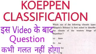 Koeppen Classification for CDS/CAPF/NDA Exam 2023