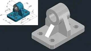 AutoCAD 3D Mechanical Drawing-8 | Practice Drawing | Part Design