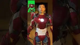 iron man full body fit suit green screen 