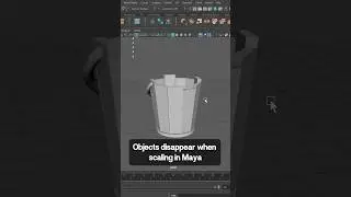 Objects disappear when scaling in Autodesk Maya - Solution ! #maya #3d #shorts