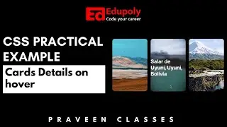 CSS Practice Example || Cards Details on hover