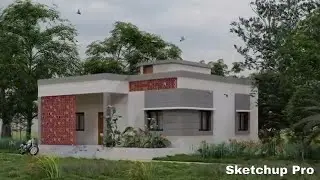 3D MODELING IN SKETCHUP || 30'x30' RESIDENTIAL HOUSE