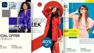 3 Simple Fashion Poster Design In Photoshop  |  Photoshop Tutorial