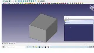 Create a 3D model of a cube in FreeCAD