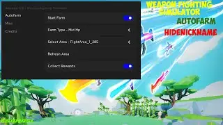 Weapon Fighting Simulator Script AutoFarm HideNick | Roblox