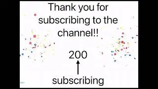 Thank you for 200 subscribers to my Youtube channel!