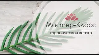 БЕСПЛАТНЫЙ МК БОЛЬШИЕ ТРОПИЧЕСКИЕ ЦВЕТЫ урок 3 ( ЛИСТ ПАЛЬМЫ ИЗ ФОАМИРАНА )