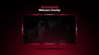Clean Animated Red Webcam Overlay Template for Streamers