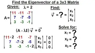 Linear Algebra: Ch 3 - Eigenvalues and Eigenvectors (8 of 35) Eigenvector=? of a 3x3 Matrix