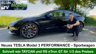 Model 3 PERFO Q2 - 2021: WAHNSINN! Die ersten 200 km: Fahrwerk, Qualität, Aussen, Innen, Speed