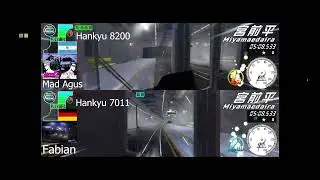 電車でＤ Shining Stage: Mad Agus (Hankyu 8200) vs Fabian (Hankyu 7011)