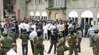 Акция протеста в Карамане (Дагестан)