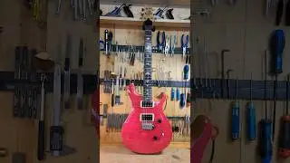 Beautiful PRS guitar on the bench for some electronic repair work. #luthier #guitarrepair #luthiery