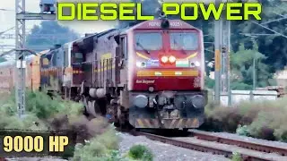 DOUBLE EMD LOCOMOTIVES!! Furious & Fast Acceleration | Indian Railways