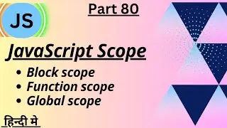 JavaScript Scope | Block Scope | Function Scope or Local Scope | Global Scope| 