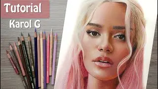 Drawing Karol G with colored pencils - TUTORIAL