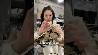 i made a makeup bag in my sewing class!