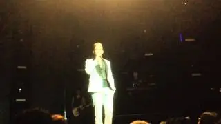 Adam Lambert talks to the crowd Boston House of Blues