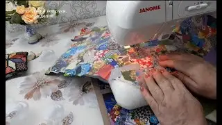 I sew from scraps of fabric and spunbond. The result was amazing!