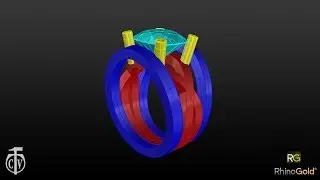 Sapphire Ring with RhinoGold