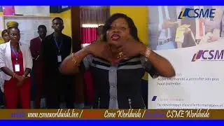 MGR.  AMABO VALERIE OF CSME INTERNATIONAL YAOUNDÉ BRANCH ADVISING THE STUDENTS AT THE HEAD OFFICE