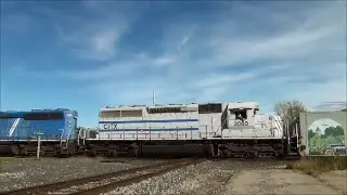 CITX 3080 leaser SD40-2 leads CEFX 3129 SD40R on CSX Q501 Toledo subdivision