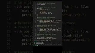 Python Marshal: Fast and Efficient Data Serialization