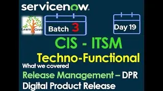 CIS - ITSM Batch 3 | Day 19 | Release Management - DPR ( Digital Product Release)