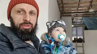 Одноэтажник 11*11 с антресолью. ч 8. Душ из стеклоблока и др. плиточные работы. Потолок из вагонки.